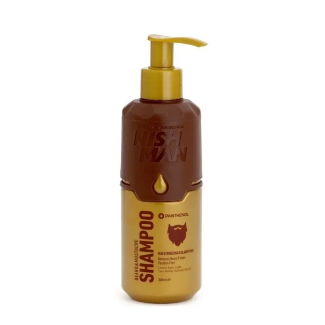 BEARD & MUSTACHE SHAMPOO 200ML NISHMAN