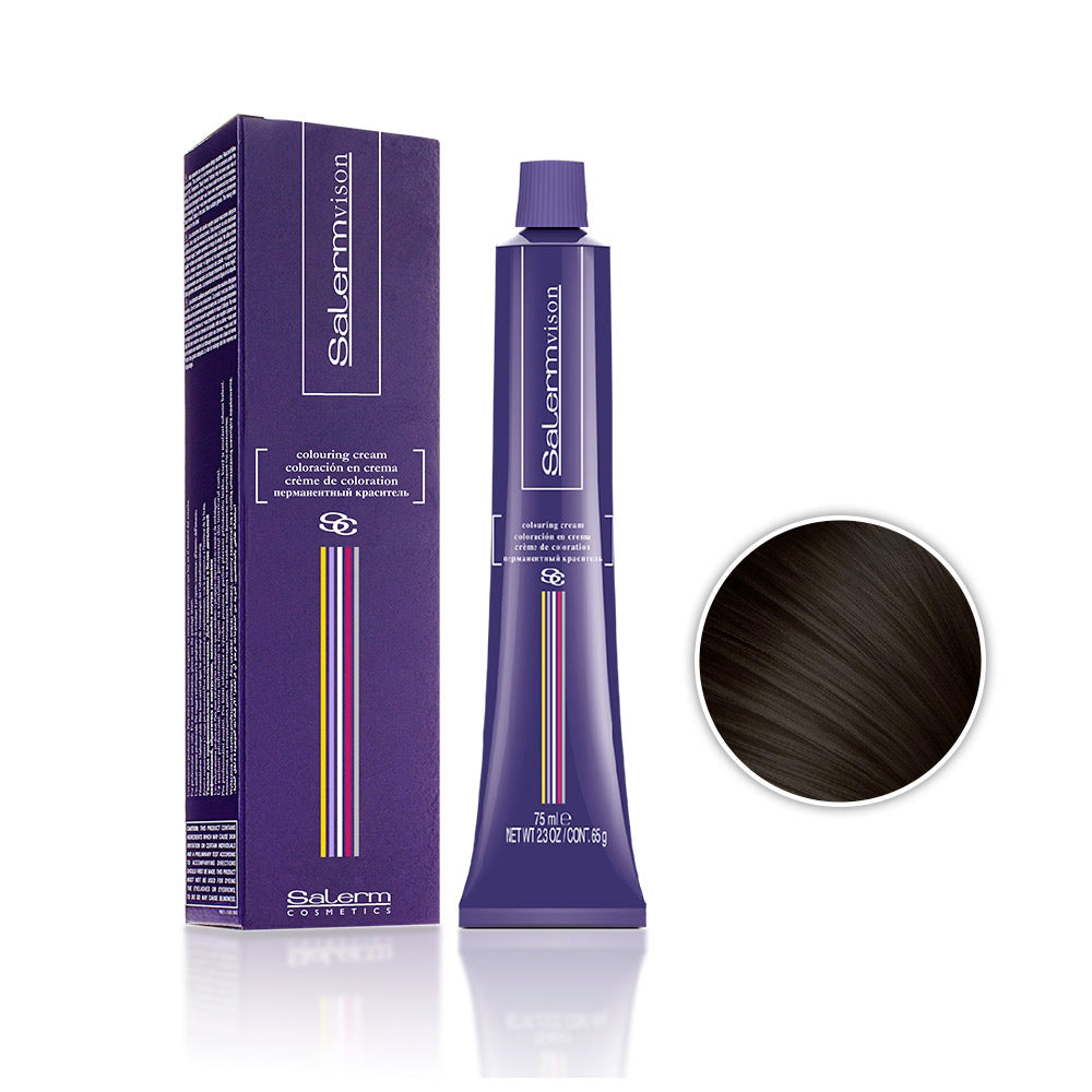 Tintura 5,1 Castaño claro ceniza Salermvison 75 ml.
